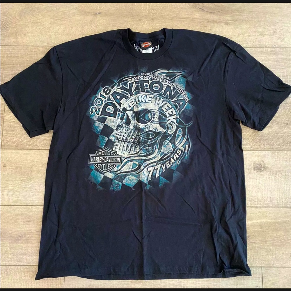 Harley Davidson T-shirt. Size 2 XL. Bruce Rossmeyers Bike Week. Daytona Beach. ￼
